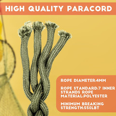 Frienda 2 Set Heavy Duty Paracord Lanyard Keychain Braided 550 Paracord Necklace