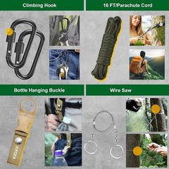 Survival Kit 27 in 1 Emergency Gear and Supplies Waterproof Box Camping Hiking