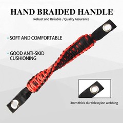 4 X Paracord Grab Handles Compatible with Wrangler JK JKU JL JLU JT Accessories