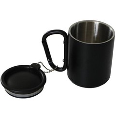 Carabiner Hook Handle Mug with Lid Outdoor Travel Coffee Mug Camping Hiking Cup