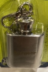Keygear MINI FLASK w/ KeyChain 1oz Quality Stainless Steel Survival Gear *2-pcs