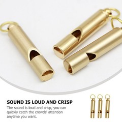 3Pcs Vintage Copper Whistles Referee Survival Keychain Pendant