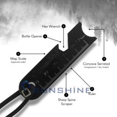2.4″ Portable Waterproof Ferro Rod Fire Starter Kit w/ Steel Scraper for Camping