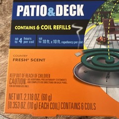 Lot of 3 ~OFF! Patio & Deck Mosquito Coil IV Country Fresh Scent 6 Coil Refills