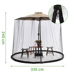 Umbrella Table Screen Cover Mosquito Netting with Zipper Outdoor Patio Netting