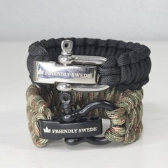 Lot Of 2 Friendly Swede Survival Shackles Paracord Bracelets Survivor Cord