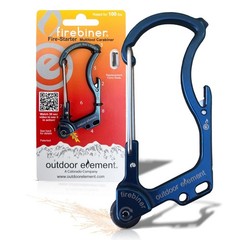 OUTDOOR ELEMENT Firebiner® 6-in-1 Survival Multitool Carabiner EDC Blue River