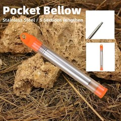 PSKOOK Blow Fire Tube Portable Pocket Bellow, Outdoor Survival Tool, Fire Blowin