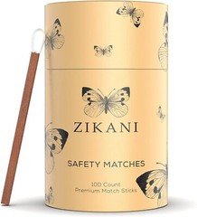 ZIKANI Espresso Stick White Tip Matches 4 Inch Refill for Cloche Jar 200 pcs