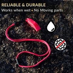 Pink Whistle (2-Pack) 120Db Loud Safety & Emergency Whistle with Lanyard and Bre