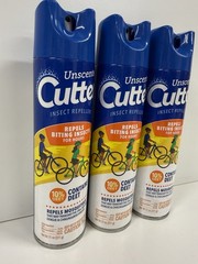 Lot of 3 Cutter Backwoods Insect Repellent 11 Oz Aerosol Mosquito Unscented