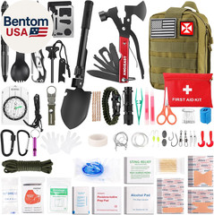 Survival Kit 256 in 1, First Aid Kit Survival Gear Tools Trauma Kit with Molle P