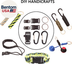 Paracord,Paracord 550 Combo Crafting Kits with 5 Types Buckles,20 Feet Each Para