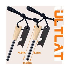 Fire Starter (2 Packs), All-Weather Magnesium Ferro Rod for Camping and Hikin…
