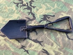 2007 Army Military Surplus Entrenching E Tool Shovel & Multicam Pouch Carrier GI