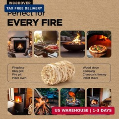 300 pcs Large Fire Starters for Fireplace, Natural Fire Starter for Cam