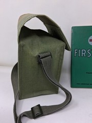Vintage First Aid Kit Olive Drab Outdoor Jungle Survival Gear BAG + BOOK ONLY