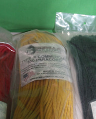 Paracord Gorilla Type III Commercial 550 Cord Red Yellow Black Plus Extras