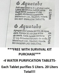 Orange/Gray 3 Day Deluxe Emergency Survival Kit Bag Disaster Earthquake 72 Hour