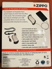 Zippo SILVER HeatBank 9s Rechargeable Hand Warmer & Power Bank SEALED