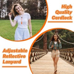 Survival Whistles with Adjustable Reflective Lanyard Emergency Plastic Whistle