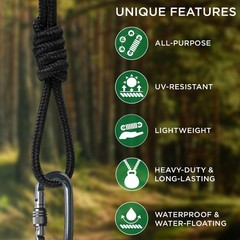 650 Paracord Rope 5/15/31m 9 Core 4mm Military Tactical Parachute Tent Lanyard F