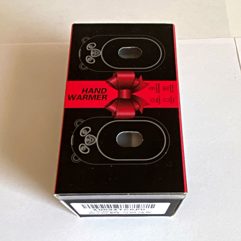 Rechargeable Hand Warmers 2-Pack Black/Red 55-70°C 3-5hr Camping X-003