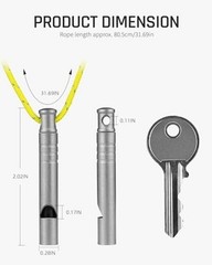Titanium Emergency Whistle,Dog Whistle | Whistle with Gray-4PCS