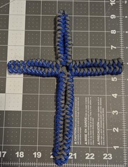 Handmade Cross 550 Paracord XL Blue And Gray