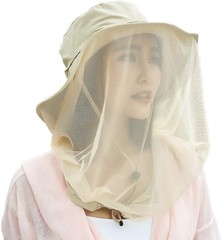 Head Net Hat Safari Sun Hat with Veil Mesh Protection Hand Wash Only