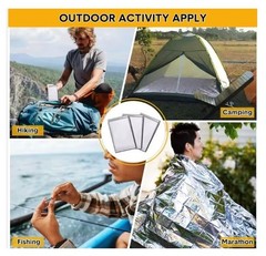 10 Pack Emergency Solar Blanket Survival Safety Insulating Mylar Thermal Warm
