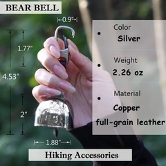 Loud Bear Bell with Silencer | Hiking Accessories | Emergency Whistle & Coppe…