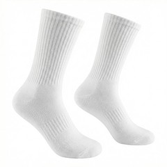 Freshpairs Cushioned Crew Socks, Moisture Wicking Breathable Medium, White
