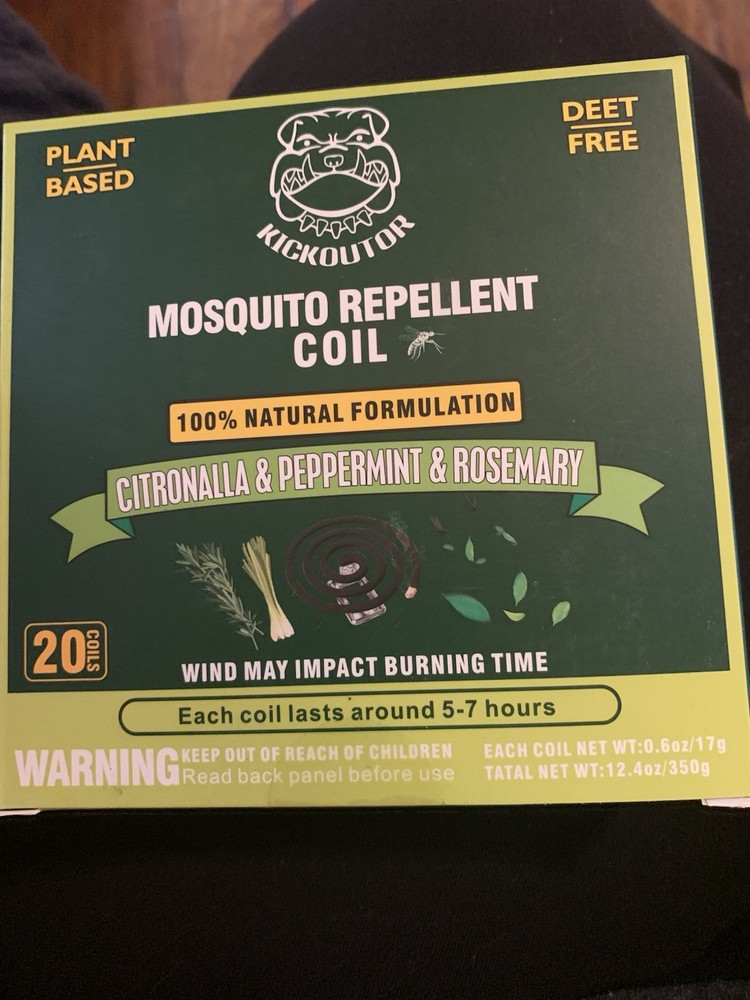20 Mosquito Repellent Coils – Outdoor Use Only. Citronella,Rosemary, Peppermint