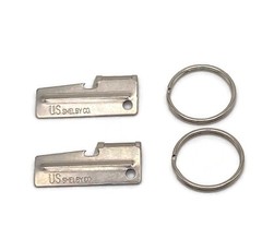 2 Each P38 Can Openers With Key Rings Military Spec. Made In The USA Ships Free