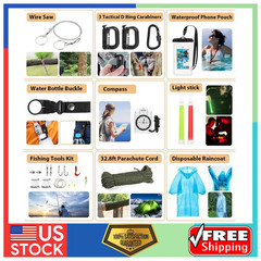 250Pcs Survival Kit First Aid Kit with Emergency Tent Molle Bag for Camping Gear