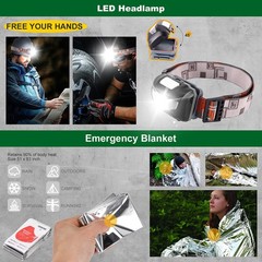 Gifts for Men Dad Husband Boyfriend, 30 in 1 Survival Gear and Black