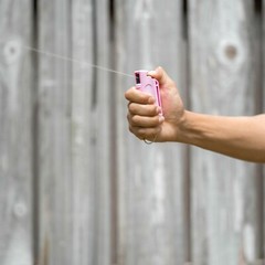 5 Police Magnum pepper spray .50oz pink molded keychain self defense protection