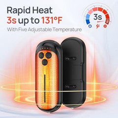 Rechargeable Hand Warmers – 2 Pack – 6000mAh Electric Hand Warmer – Blue