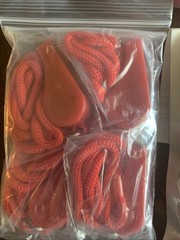 Lot of 12 Red/Black Referee Coach Sports Safety Whistle Hiking with Lanyard NEW