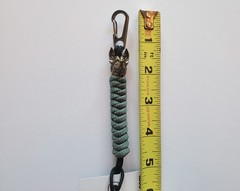 FSC Lanyard UV Reactive Blue & Brown Paracord 550 w/ German Shepherd Bead & Clip
