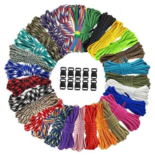 56Pcs 28 Color 10 Ft Paracord Cord 550 Bracelets Kit Vankcp Crafting