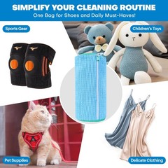 Shoe Washing Machine Bag: Laundry Bag for 15″L x 7″W x 7″H, Blue 2pcs