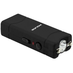 Black 801 Stun Gun High Voltage Rechargeable Flashlight for Personal Safety