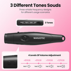 Electronic Whistle for Teacher Coaches, 3 Tones Adjustable 130Db Loudest High Vo