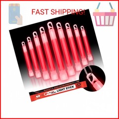 Glow Fever Emergency Safety Military Grade Glow Sticks; 10pcs, 6″ Ultra Bright G