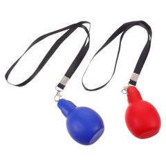 Bright Color Durable Squeeze Whistles with Lanyard for Outdoor Camping 2Pcs
