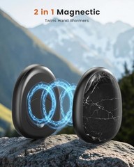 Hand Warmers Rechargeable 2 Pack, AI Temperature Control Electric Black Marble