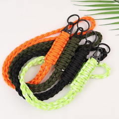 4 Pieces Heavy Duty Braided Paracord Lanyard Keychains with Whistles – Outdoor S