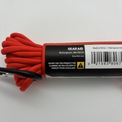 Gear Aid 550 Paracord 30 FT Orange Nylon Utility Rope w/ Carabiner Camping